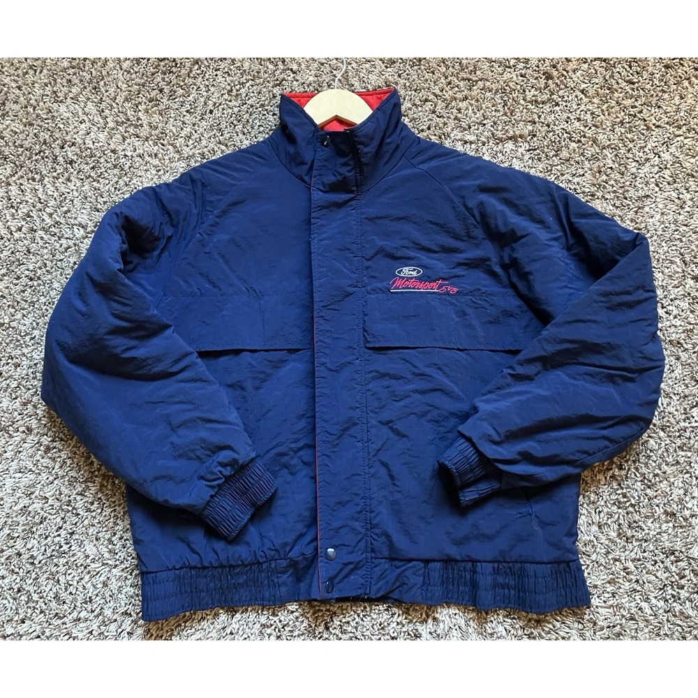 VTG Ford Motorsports Jacket Men's Large Full Zip Embroidered
